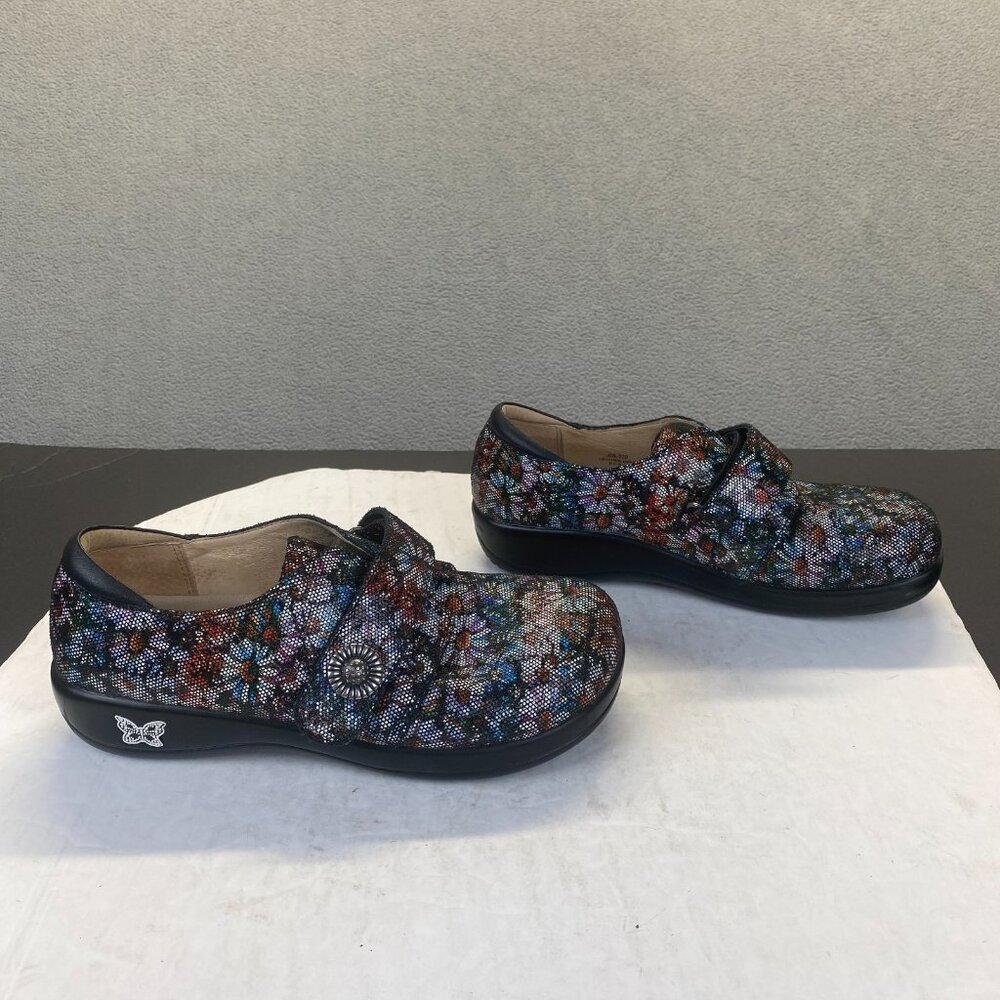 Women Alegria JOL-720 Joleen Daisy Mary Jane Loafer Shoe Size 38 Floral US 7.5